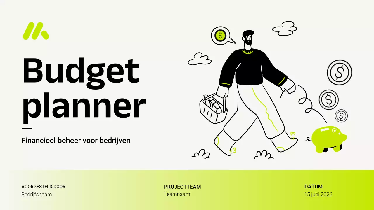 Presentatie Groene Moderne Budgetplanner