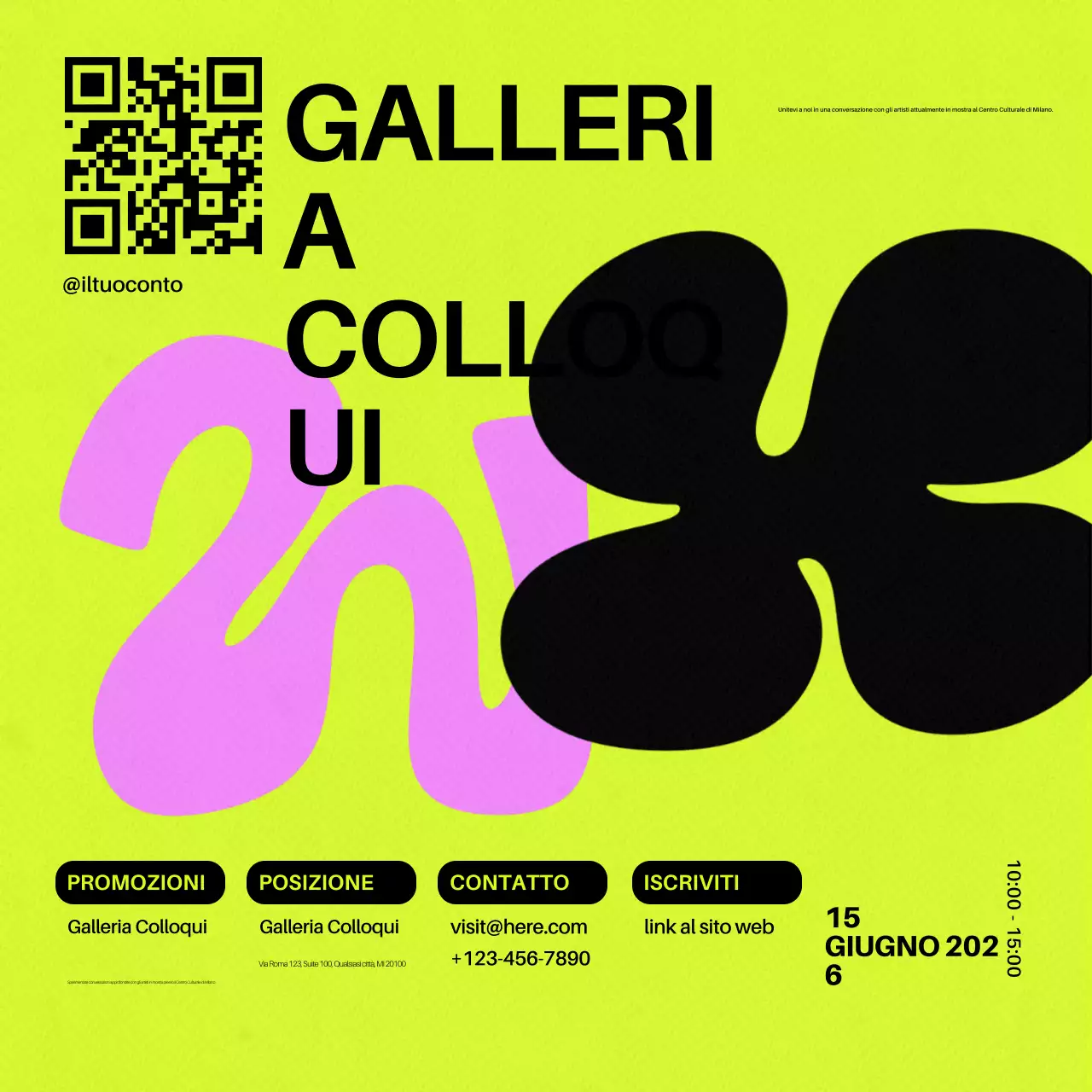 Neon Bold Gallery Annuncio evento Social Media Square