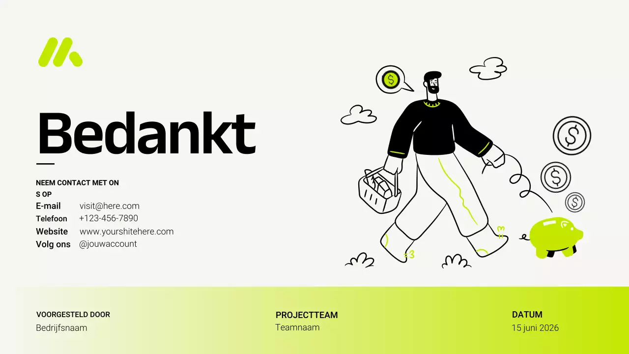 Presentatie Groene Moderne Budgetplanner