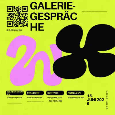 Neon Bold Gallery Eventankündigung Social Media Square