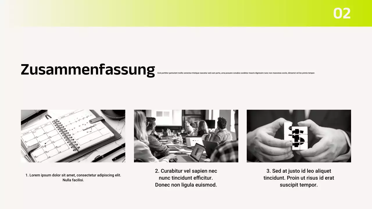 Grüner moderner Budgetplaner Präsentation