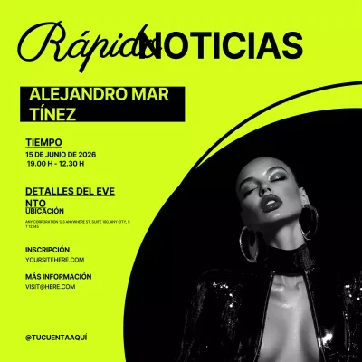 Invitación moderna a evento de neón para redes sociales