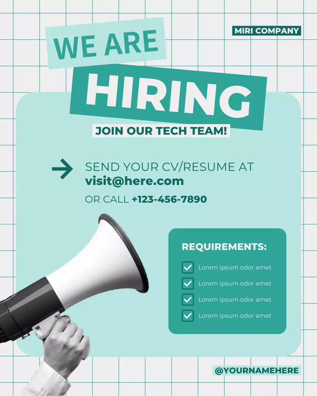 Modern Recruitment Announcement Instagram Post