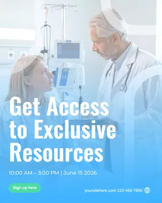 Blue Modern Healthcare Sign-up Instagram Post