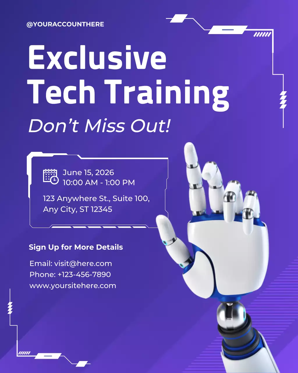 Purple Modern Tech Event Announcement Instagram Post