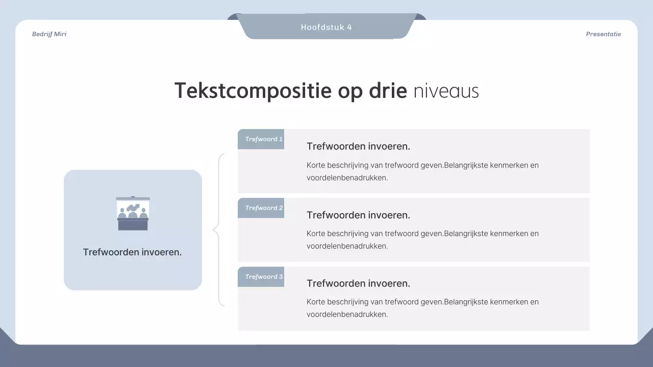 Schoon projectvoorstel in blauw en grijs