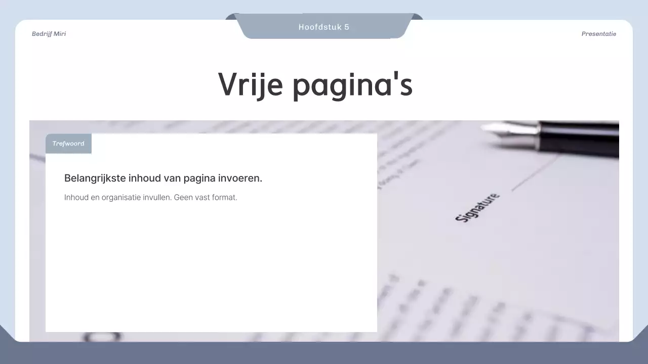 Schoon projectvoorstel in blauw en grijs