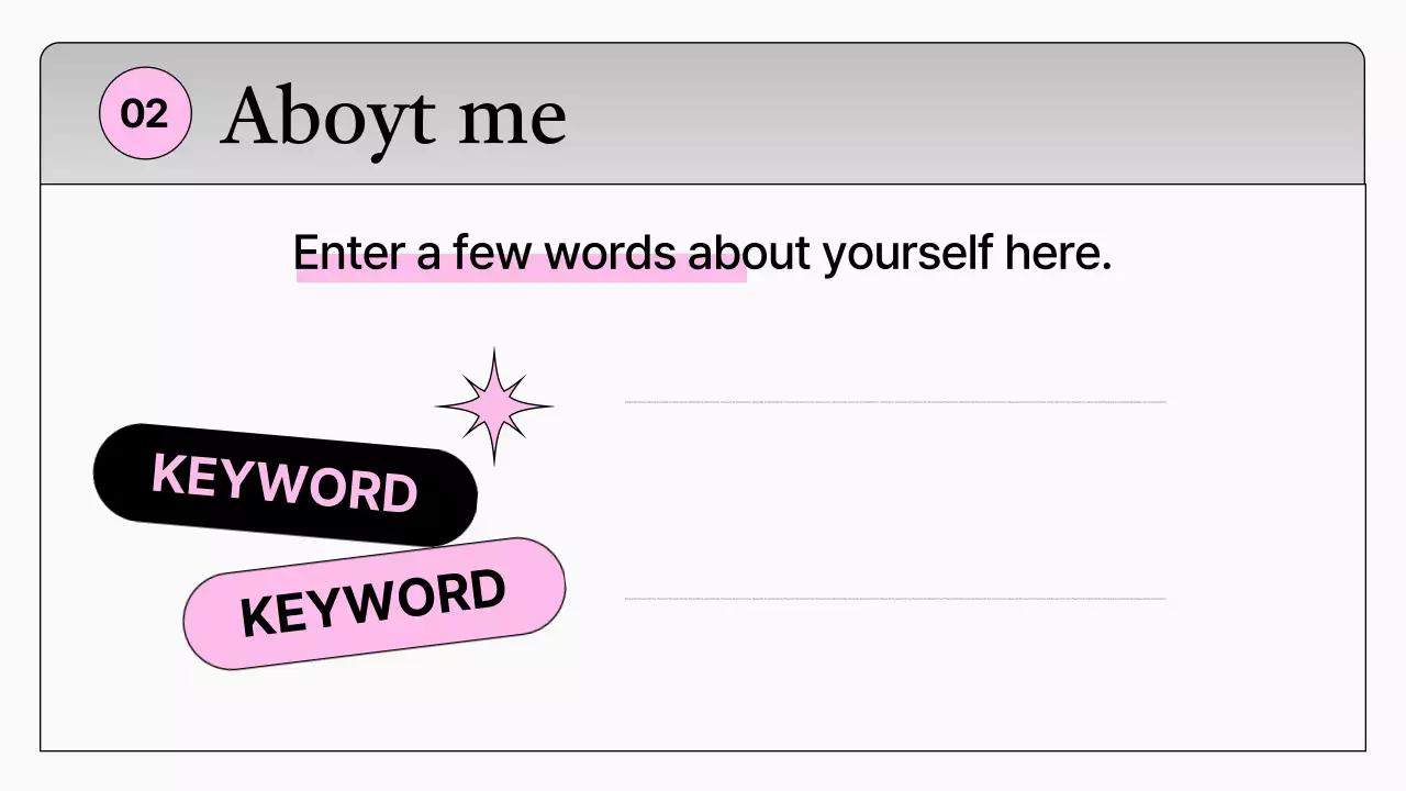 Portfólio de marketing simples branco e rosa