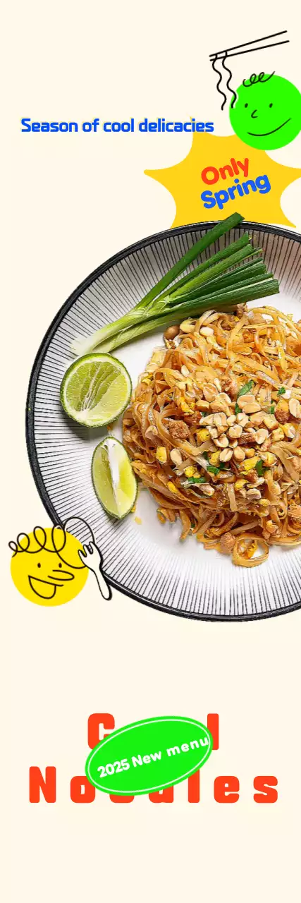 Yellow Pop Food Menu Promotion