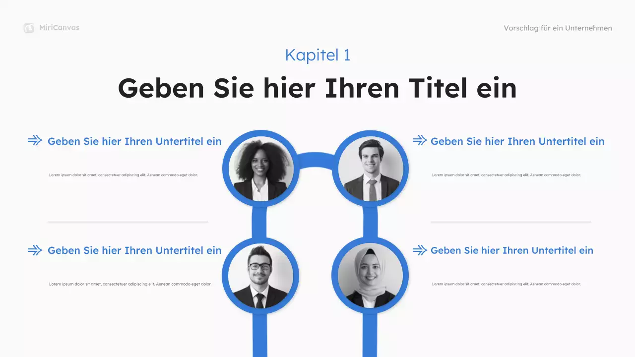 Blauer moderner Geschäftsvorschlag Präsentation