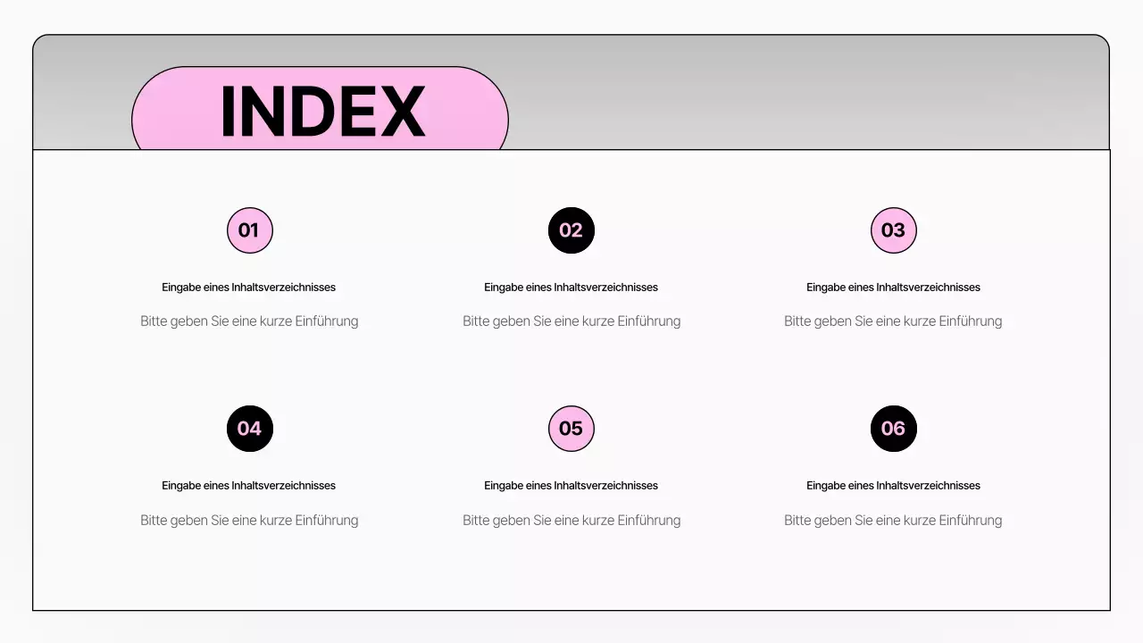 Einfaches Marketingportfolio in Weiß und Rosa