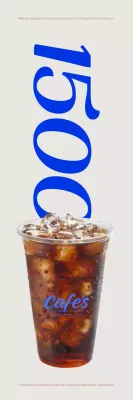 Publicité pour le café moderne Blue Point