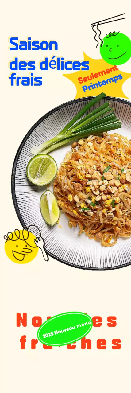 Promotion du menu Yellow Pop Food