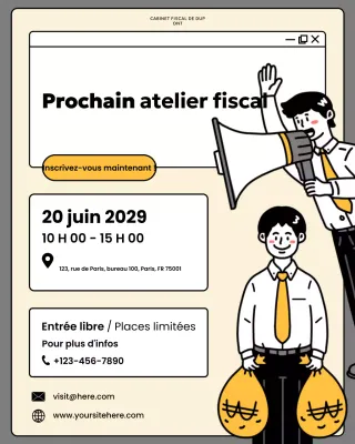 Annonce de l'atelier sur la fiscalité de la bande dessinée beige