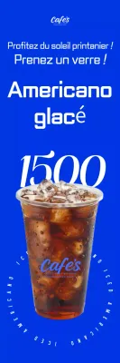 Publicité pour le café Blue Modern