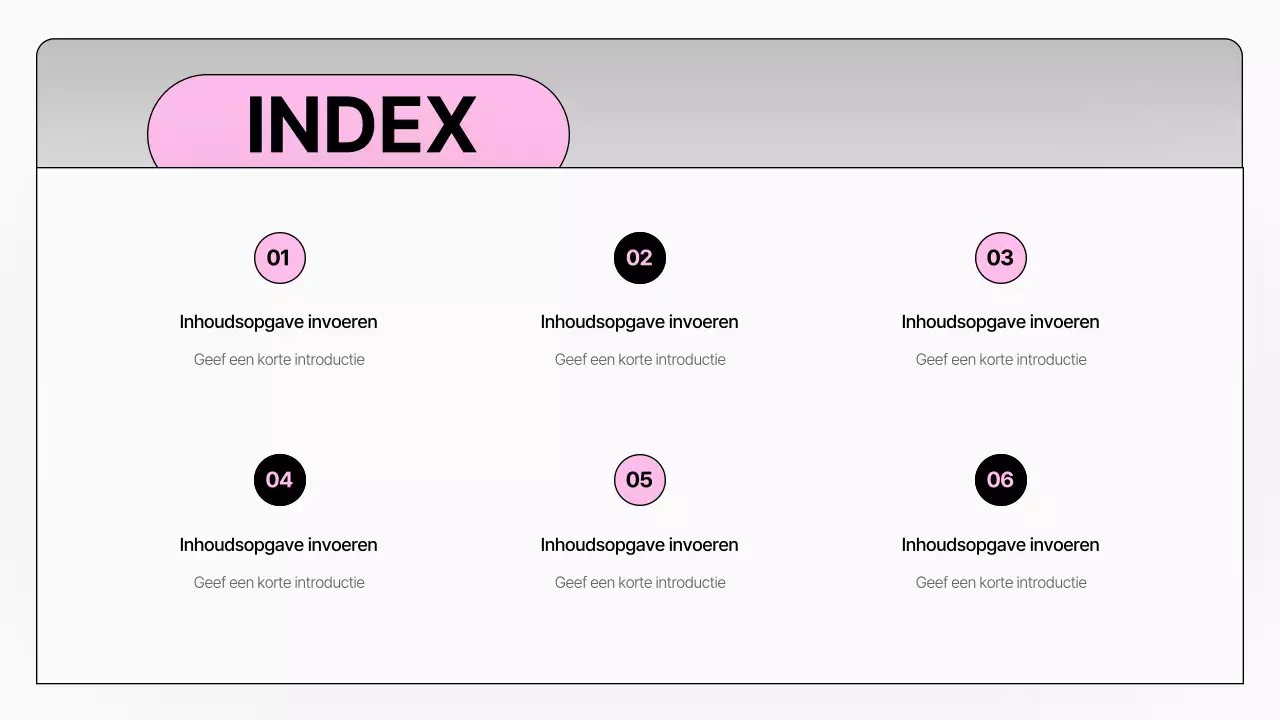 Eenvoudige witte en roze marketeerportfolio