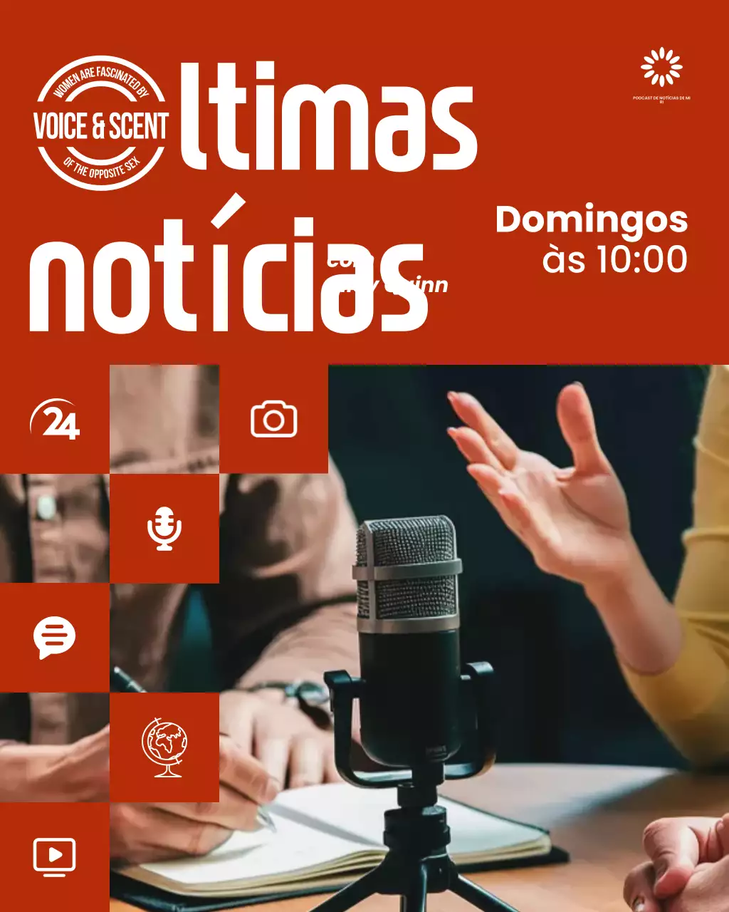 Postagem do Instagram do podcast Orange and White News Briefing