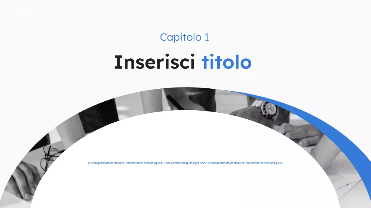 Presentazione della proposta commerciale moderna blu