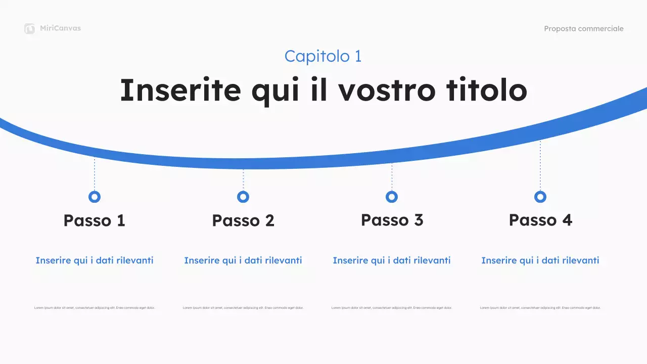 Presentazione della proposta commerciale moderna blu