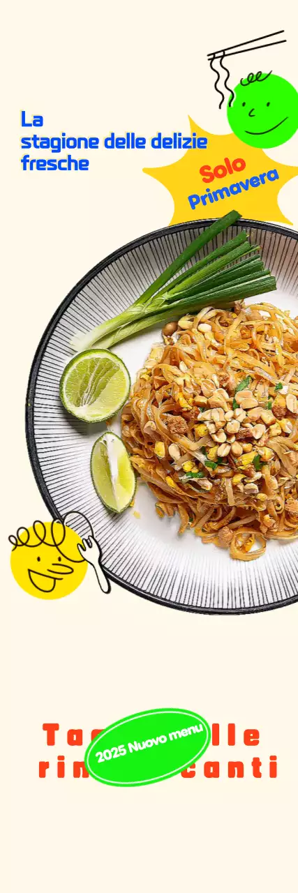 Promozione del menu Yellow Pop Food