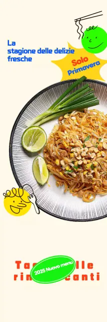 Promozione del menu Yellow Pop Food