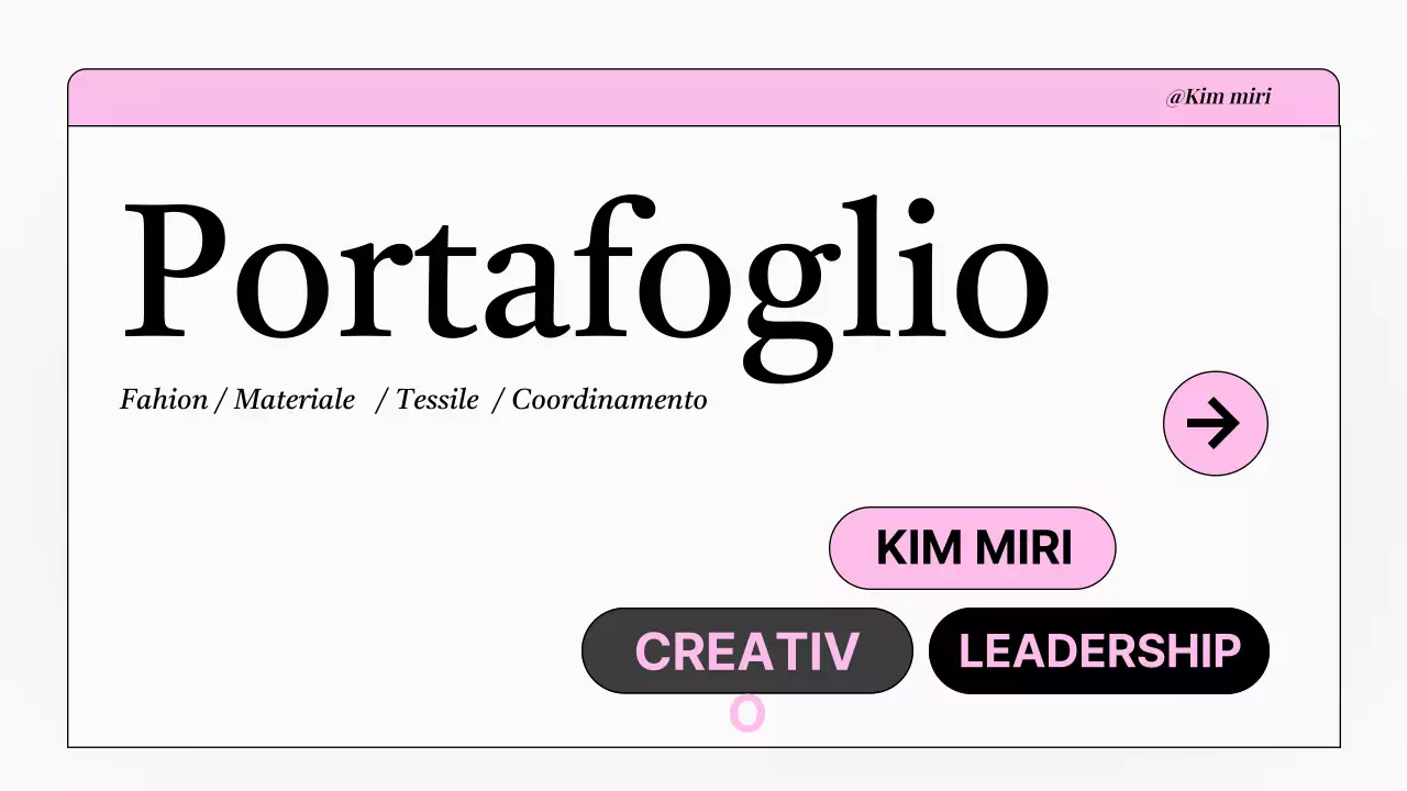 Semplice portafoglio di marketing bianco e rosa