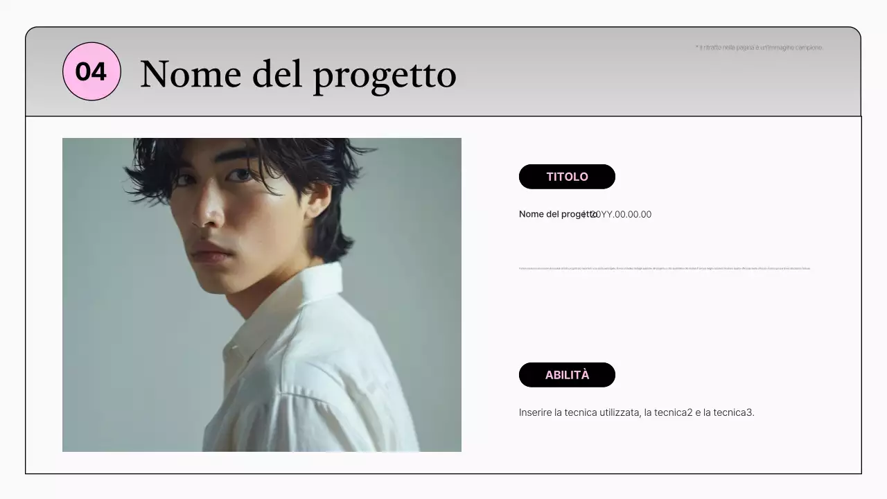 Semplice portafoglio di marketing bianco e rosa