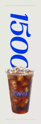 Pubblicità del caffè moderno Blue Point