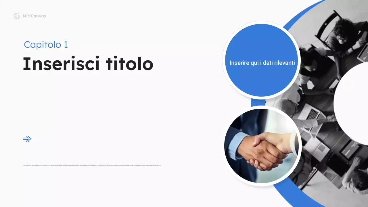 Presentazione della proposta commerciale moderna blu