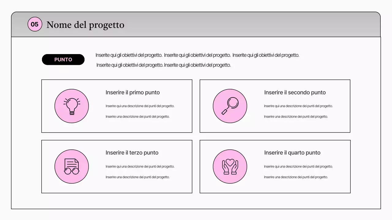 Semplice portafoglio di marketing bianco e rosa