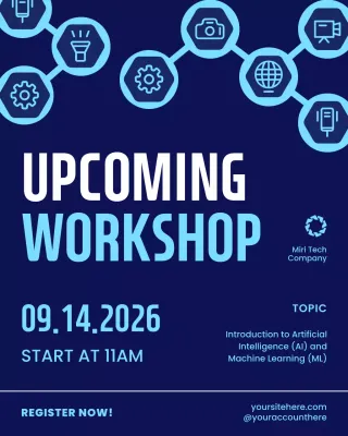 Blue Tech Workshop Instagram Post