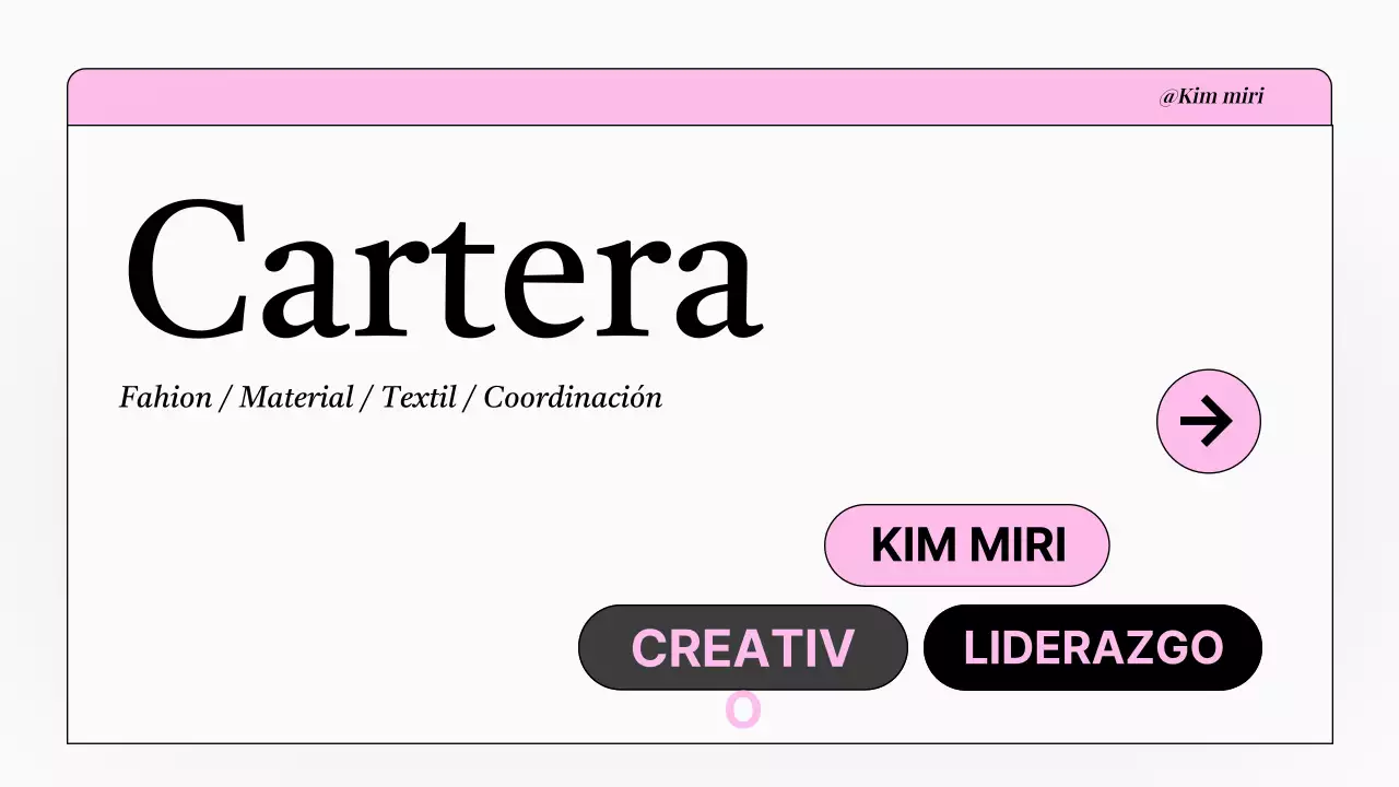 Portafolio de marketing simple en blanco y rosa