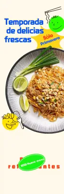 Promoción del menú de comida Yellow Pop