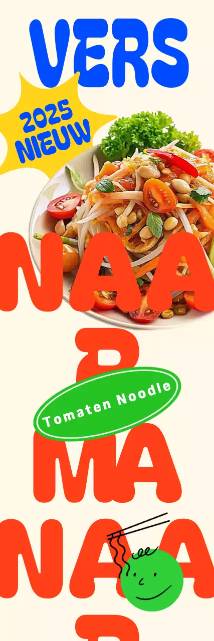 Oranje Pop Food Advertentie