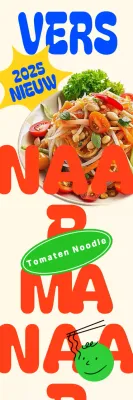 Oranje Pop Food Advertentie