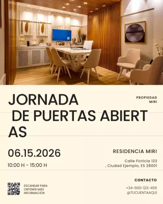 Publicación de Instagram de la propiedad inmobiliaria en color crema y marrón