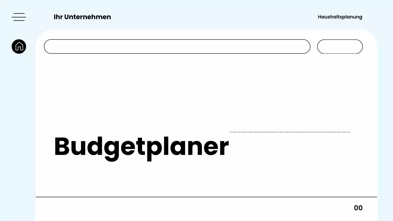 weißer moderner Budgetplaner-Leitfaden