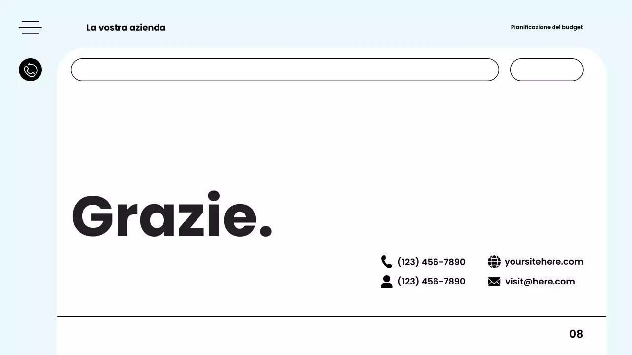 guida pianificatore budget moderno bianco