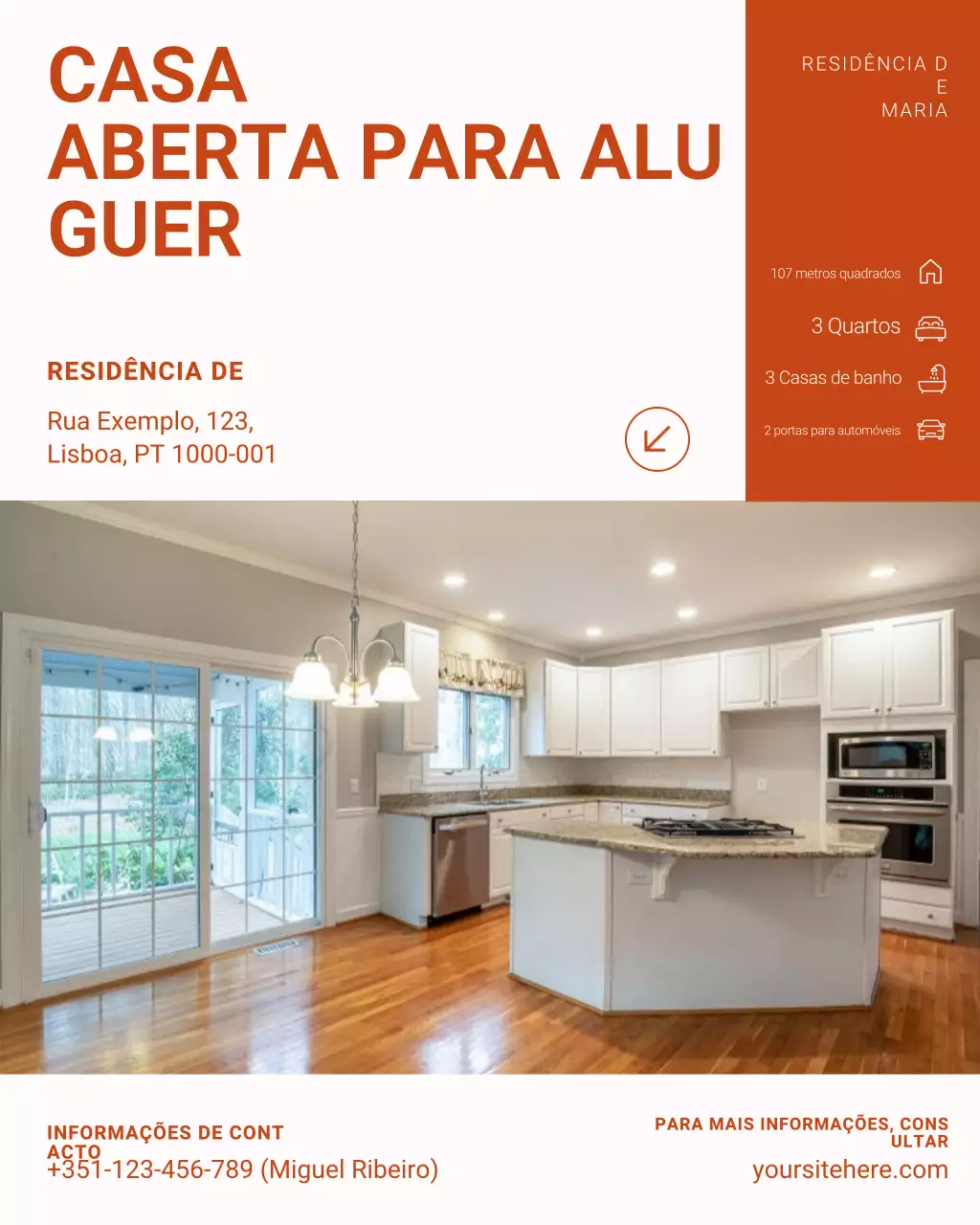 Postagem do Instagram do novo anúncio do White and Orange Open House