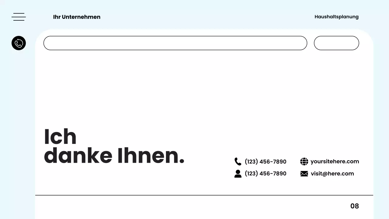 weißer moderner Budgetplaner-Leitfaden