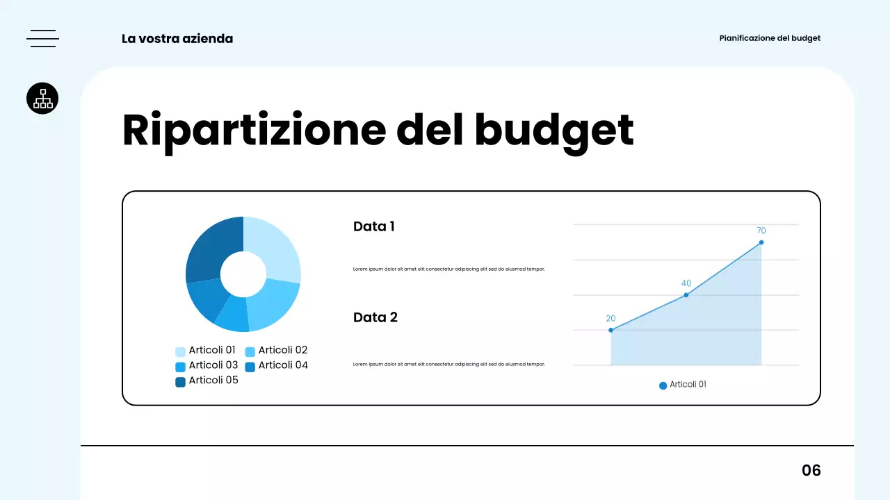 guida pianificatore budget moderno bianco