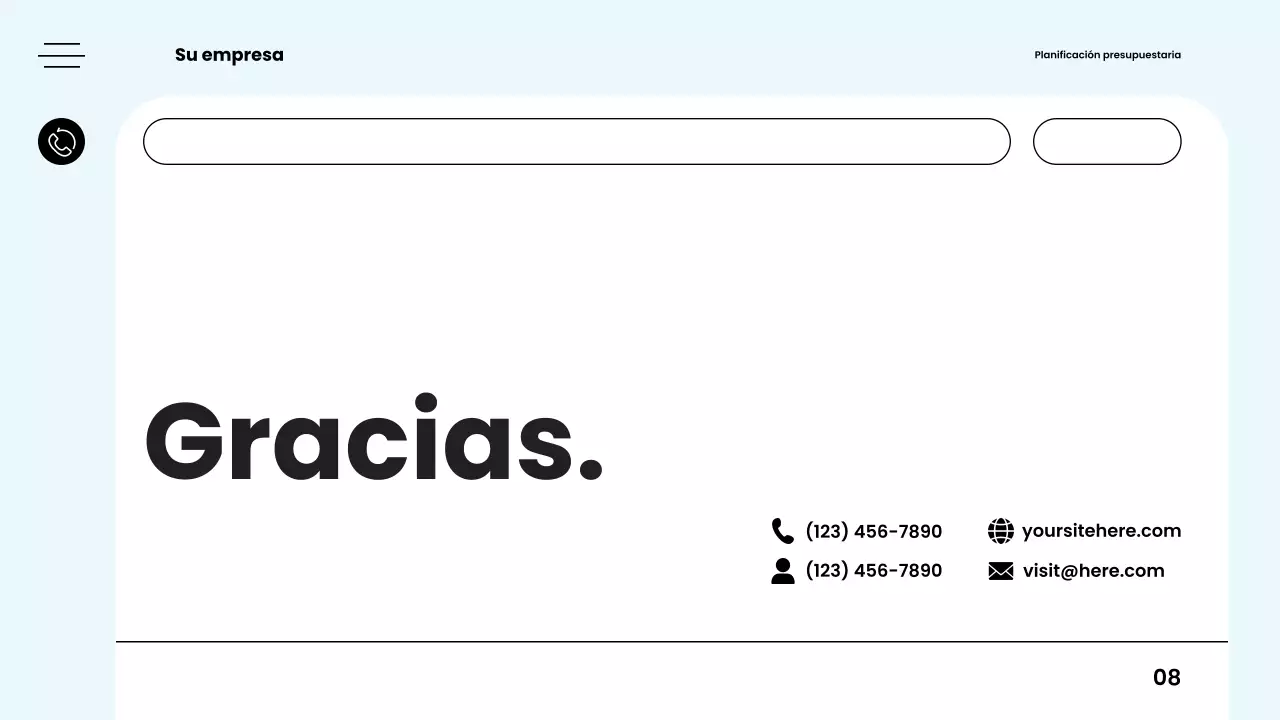 Guía de planificación de presupuesto moderna en blanco