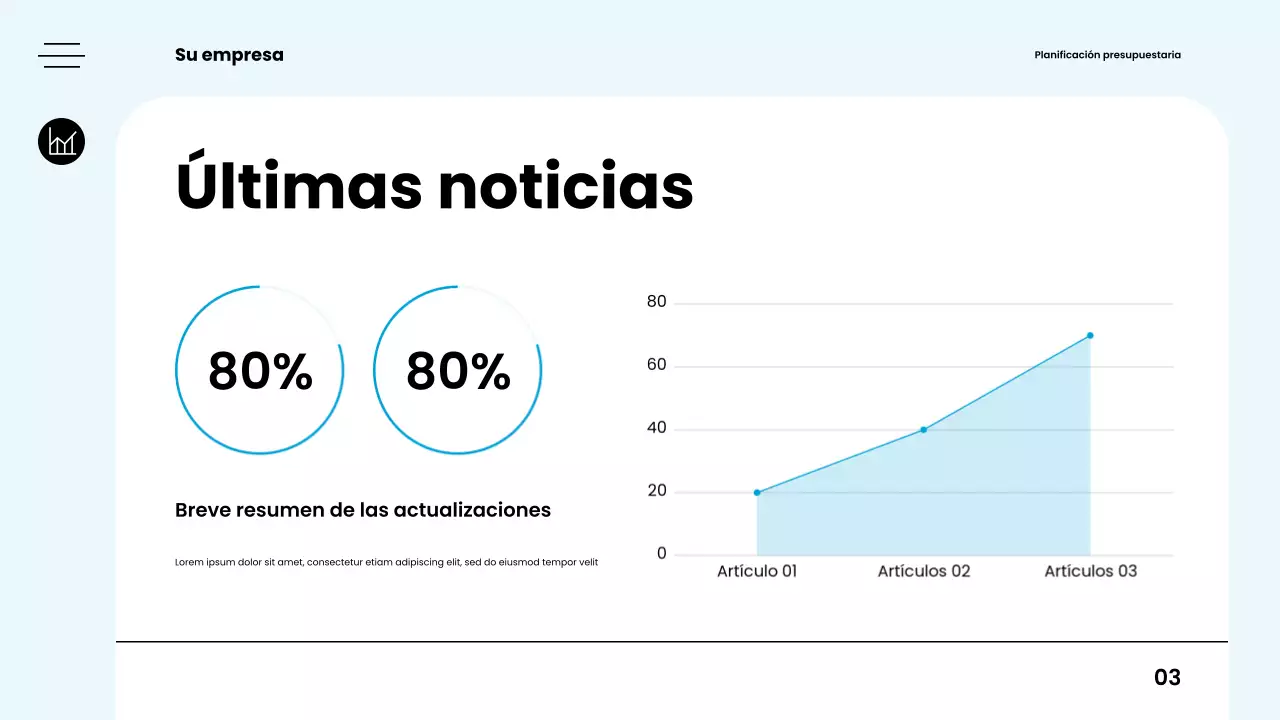 Guía de planificación de presupuesto moderna en blanco
