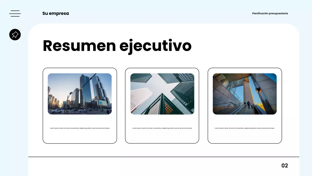 Guía de planificación de presupuesto moderna en blanco