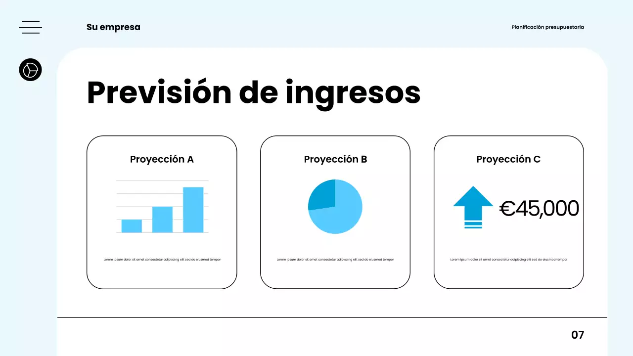 Guía de planificación de presupuesto moderna en blanco