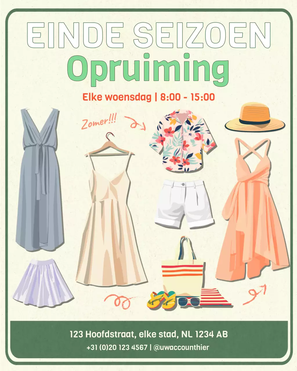 Beige Retro Opruimingsactie