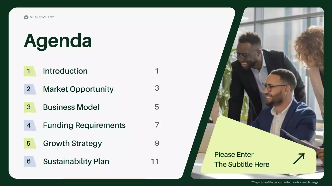 그린 프로페셔널 스타트업 자금 조달 제안서 프레젠테이션