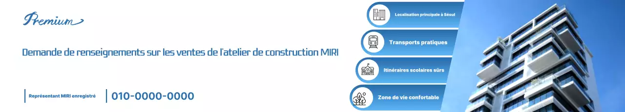 Publicité immobilière moderne bleue