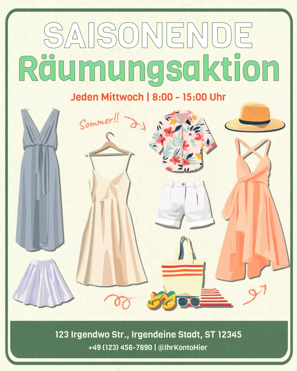 Beige Retro Ausverkaufsaktion