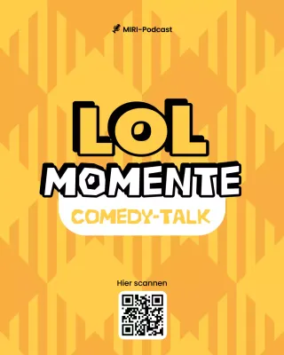 gelbe Pop-Comedy-Werbung